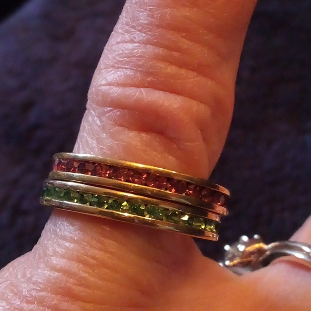 2 Joan Rivers Gold Stackable Rings - image 2